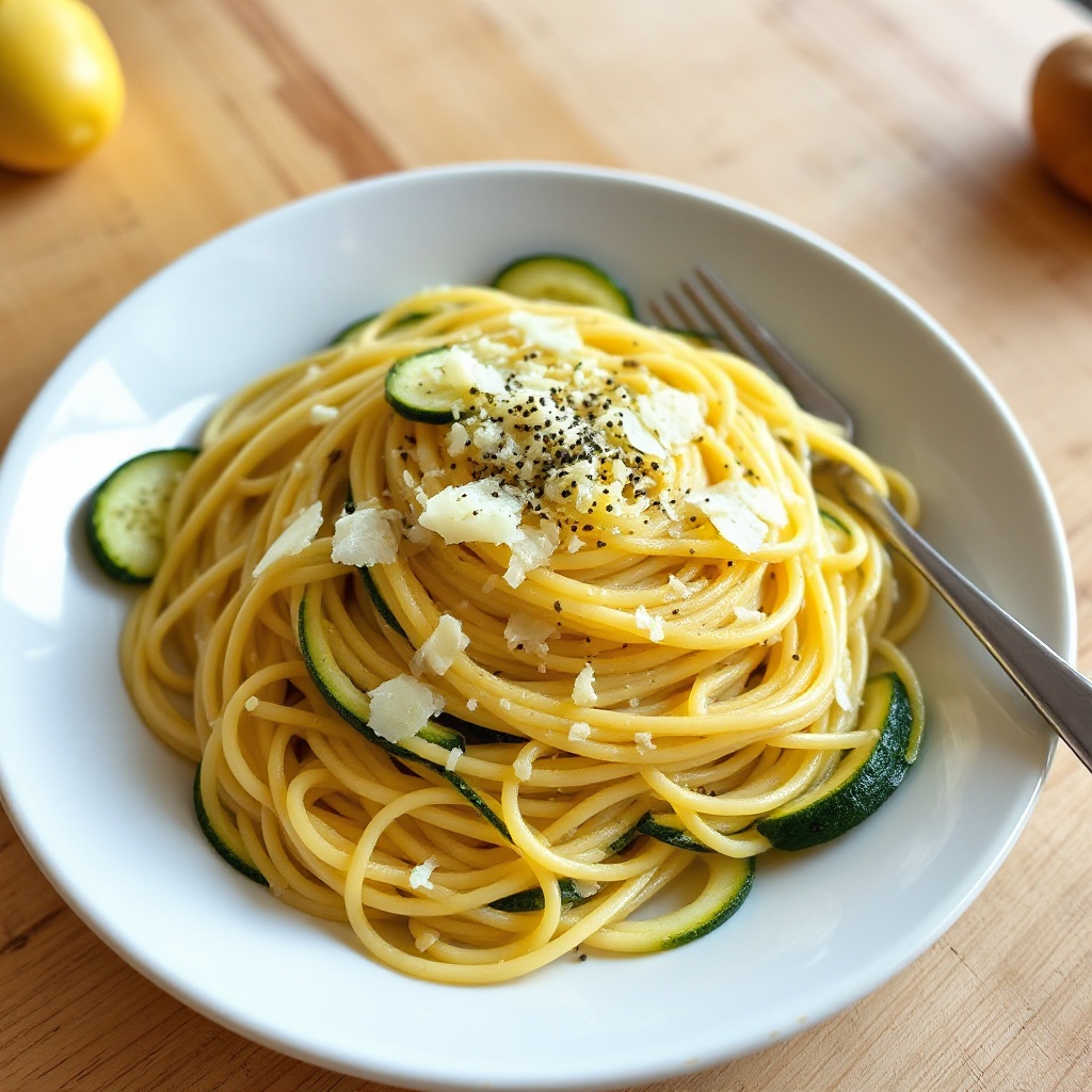 Spaghetti Delizioso con Zucchine e Aglio
