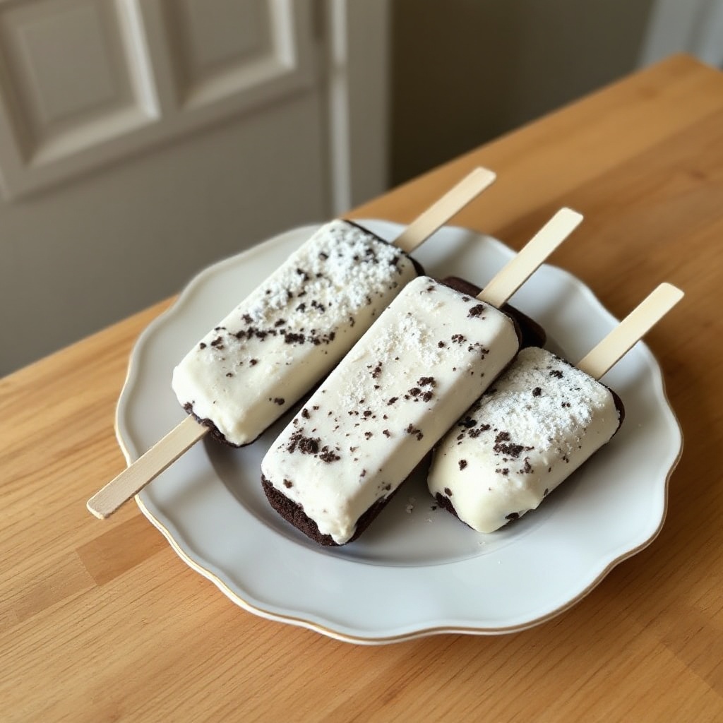 Cookies and Cream Cheesecake Popsicles