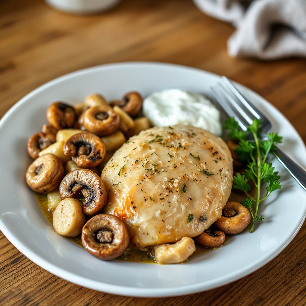 Kräuter-infused gebackenes Hühnchen-Delight