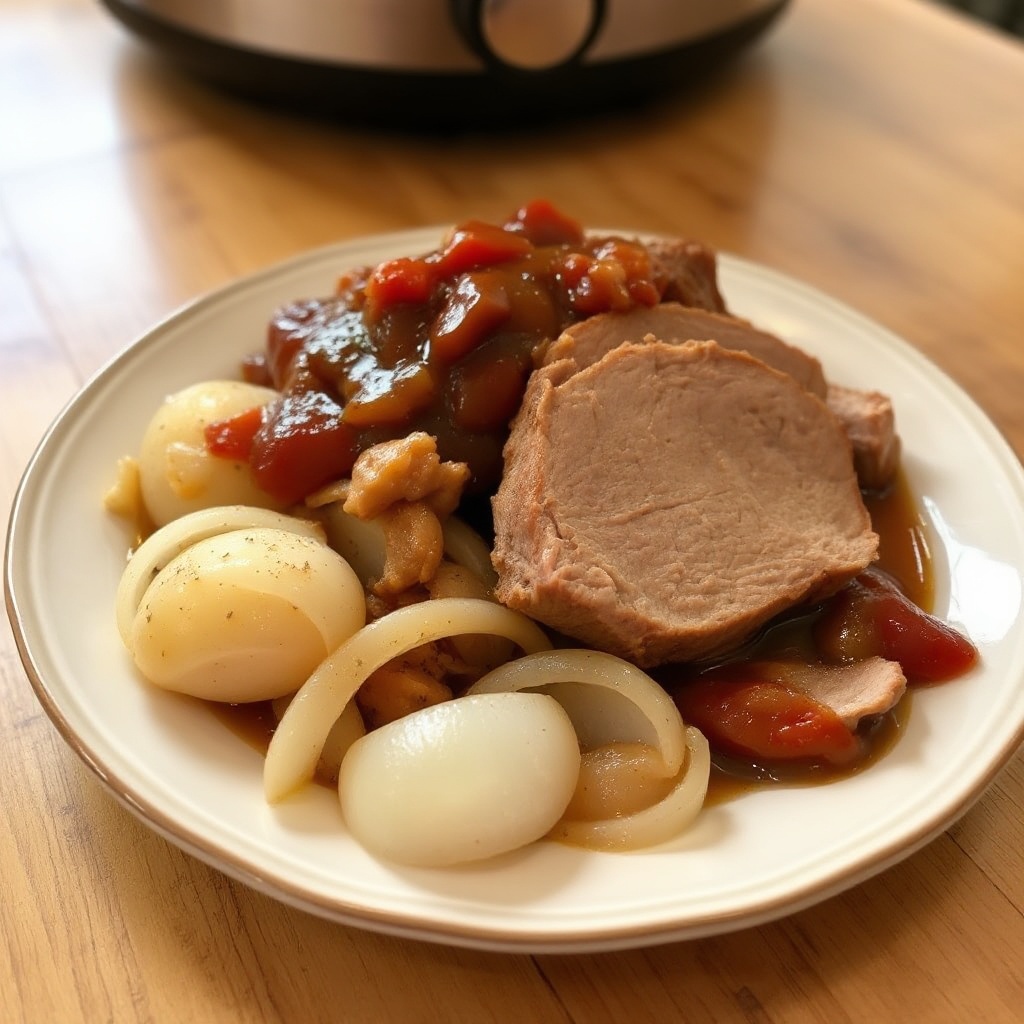 Herzhafter Slow Cooker Schweinebraten