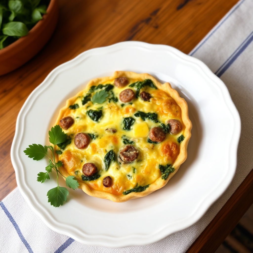 Quiche Salata con Salsiccia e Spinaci