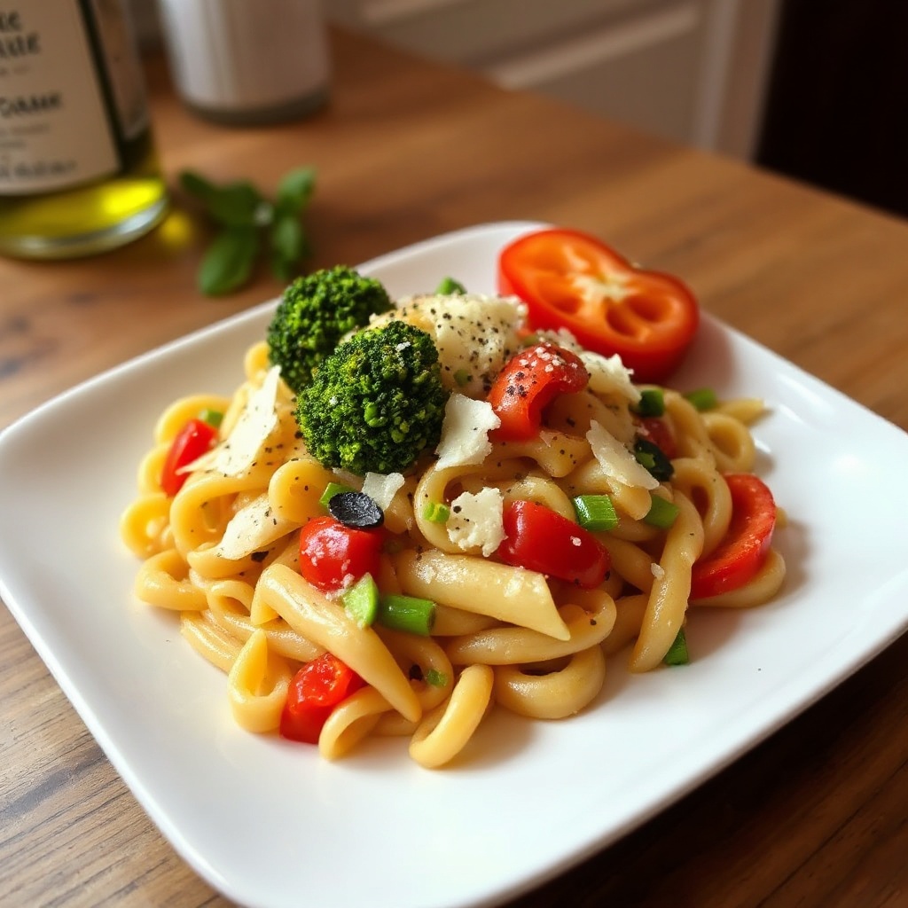 Würziger Balsamico-Gemüse-Pasta-Salat