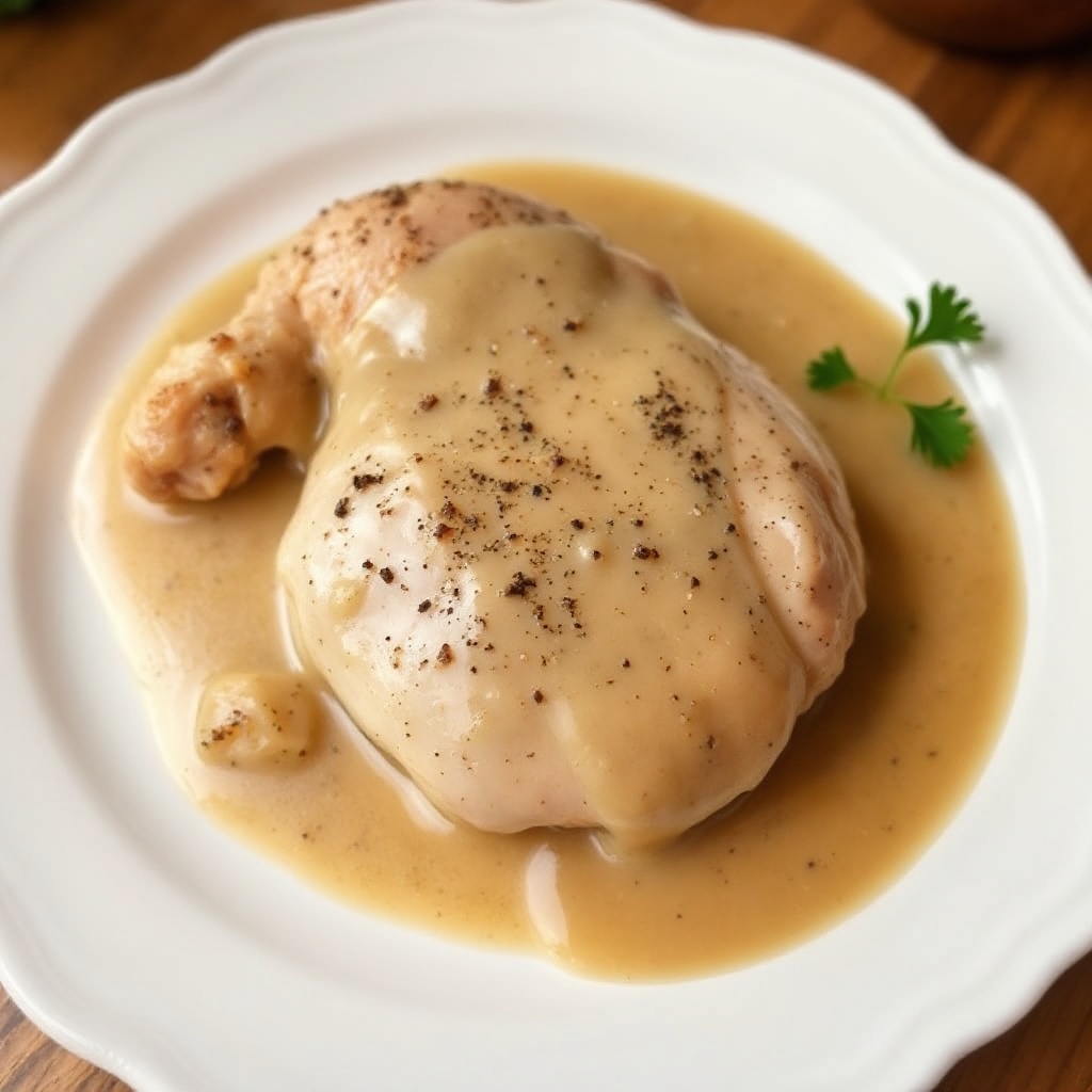 Pollo Arrosto alle Erbe con Salsa di Vino Bianco