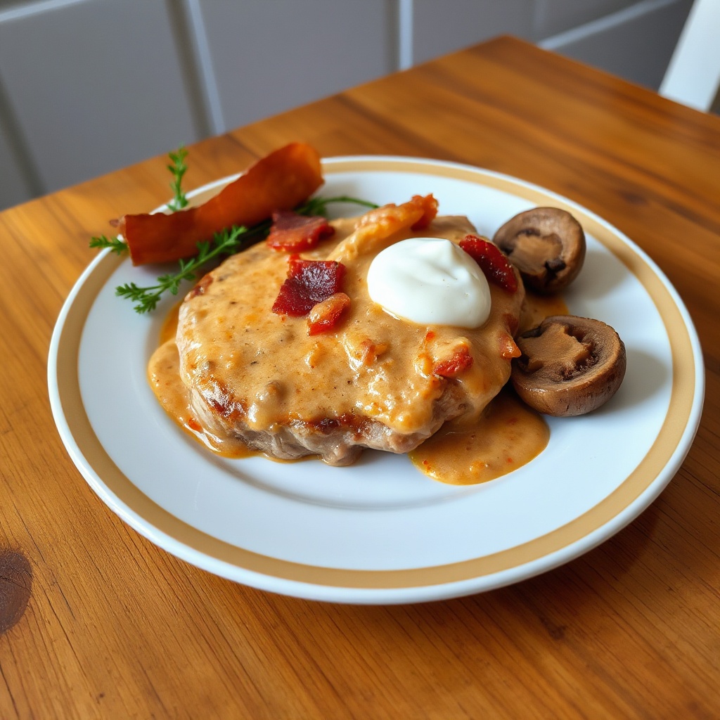 Braciole di Maiale Salate con Salsa Cremosa di Paprika