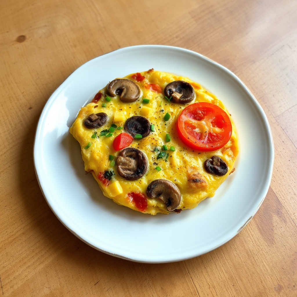 Frittata Salata di Pomodoro e Funghi