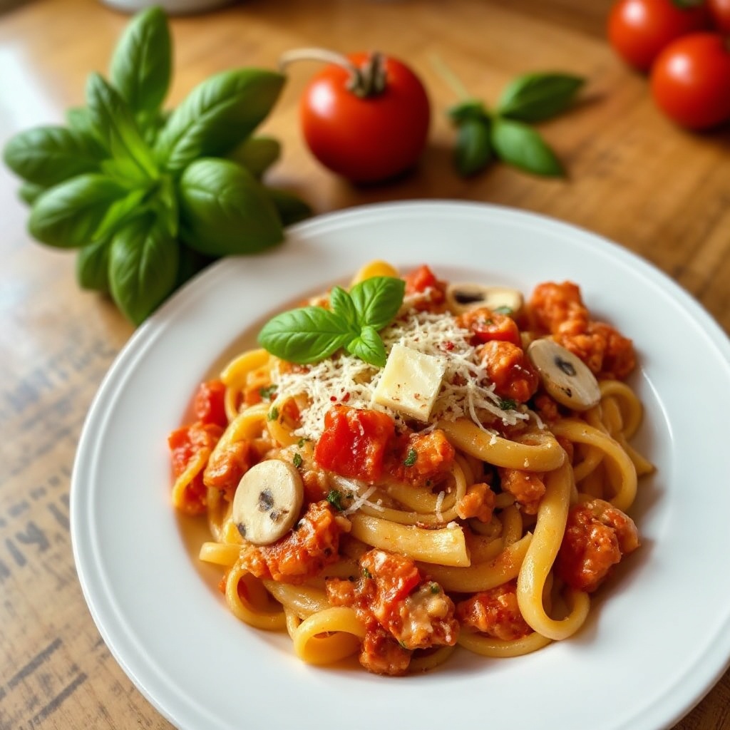 Cremige Vodka Rigatoni Delikatesse