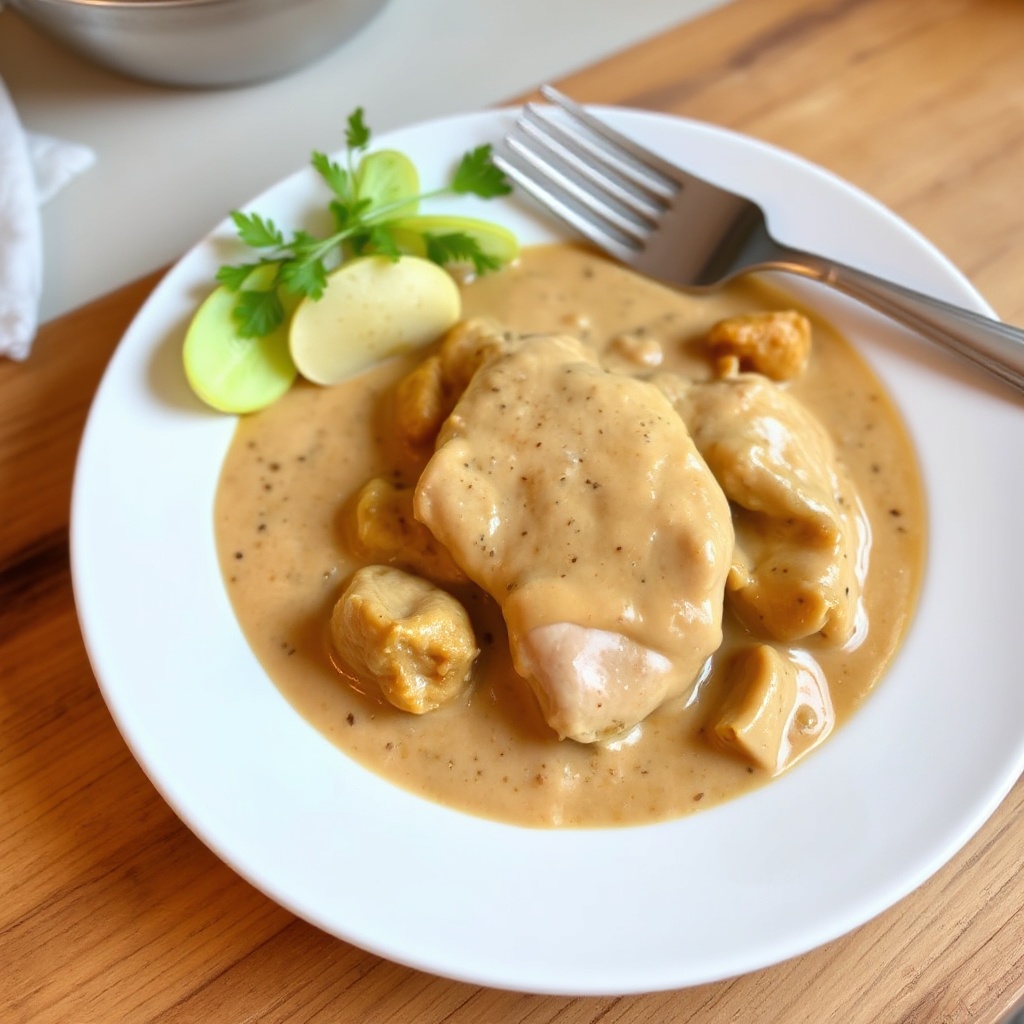 Herzhafte Hähnchen mit cremiger Erdnusssauce