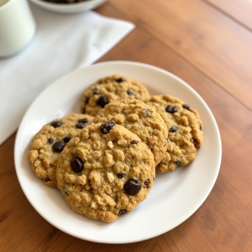 Chewy Oatmeal Raisin Chocolate Chip Cookies