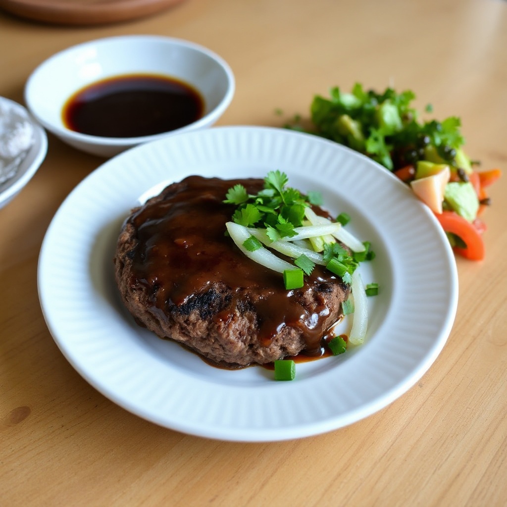 Herzhafte Rinderhacksteaks mit rauchiger Adobo-Sauce