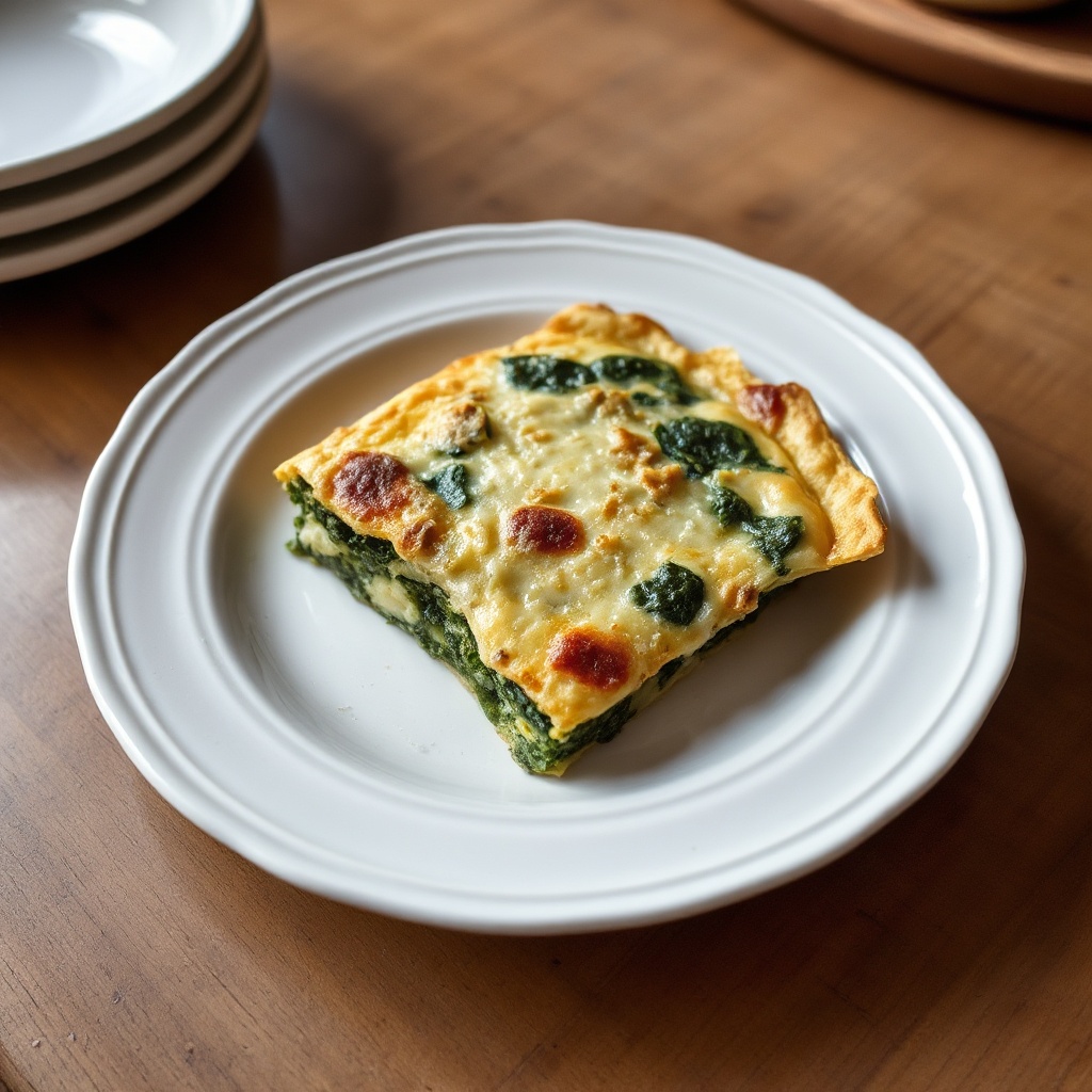 Herzhafter Spinat- und Käse-Tortilla-Kuchen