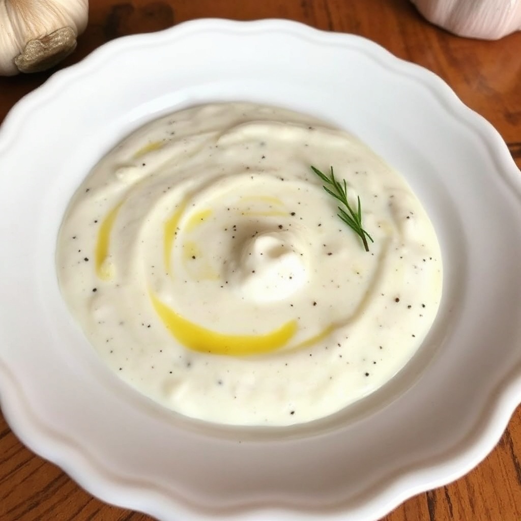 Cremiges Zitronen-Knoblauch-Dressing