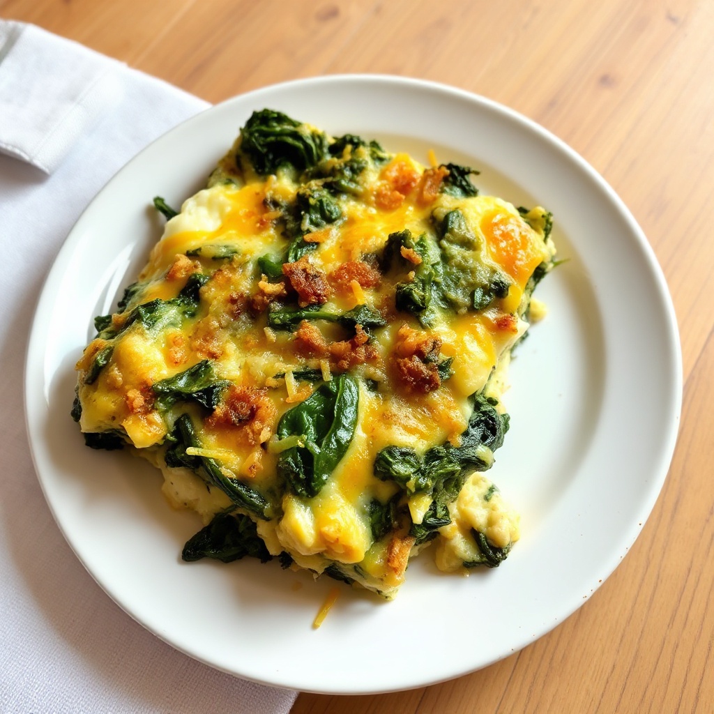 Spinat- und Käse-Ei-Auflauf