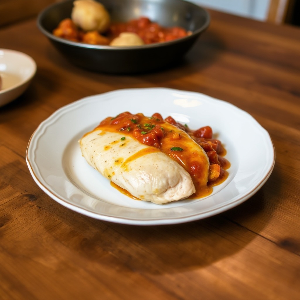 Pollo al Forno Piccante con Glassa di Salsa