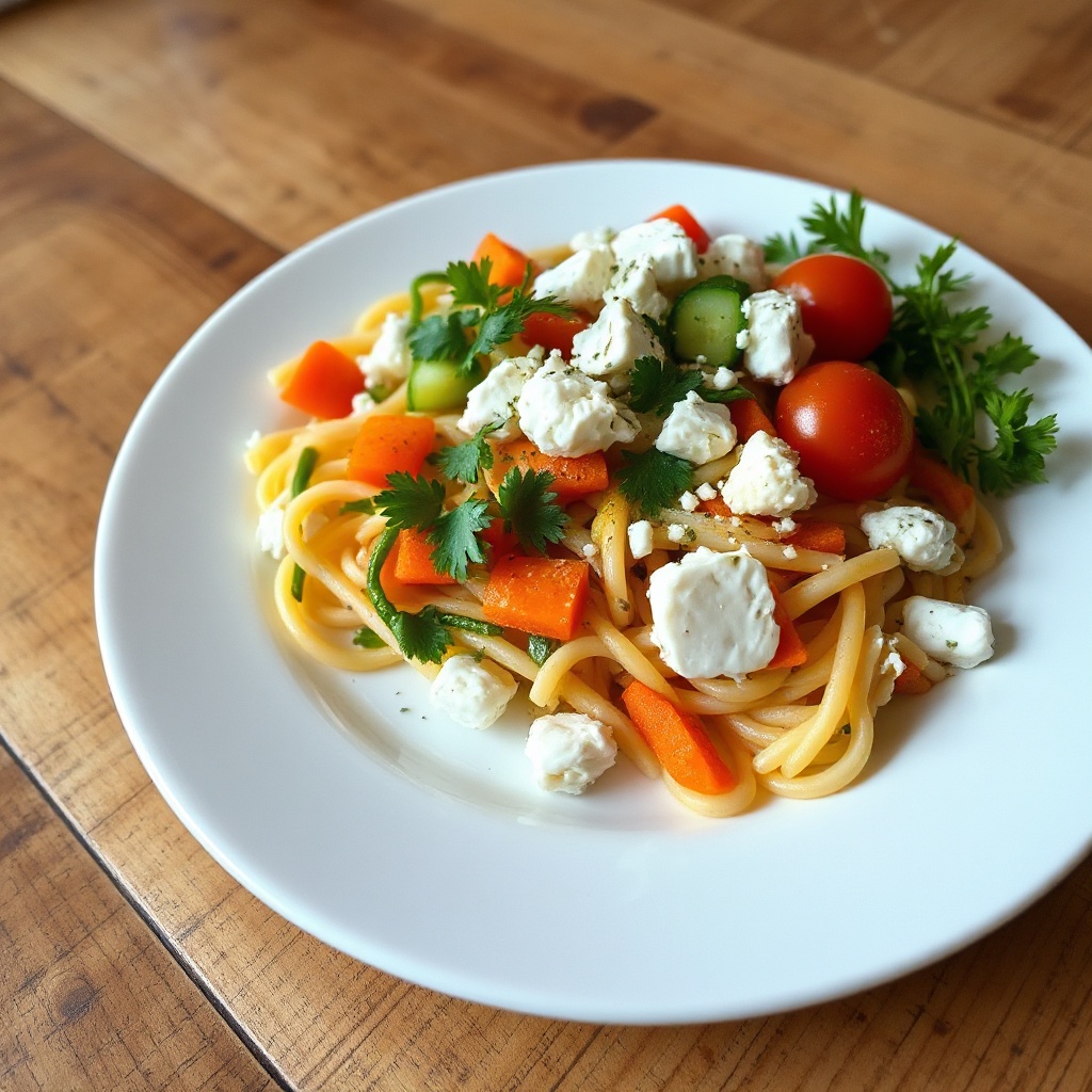 Mediterranean Pasta Salad with Feta and Fresh Herbs