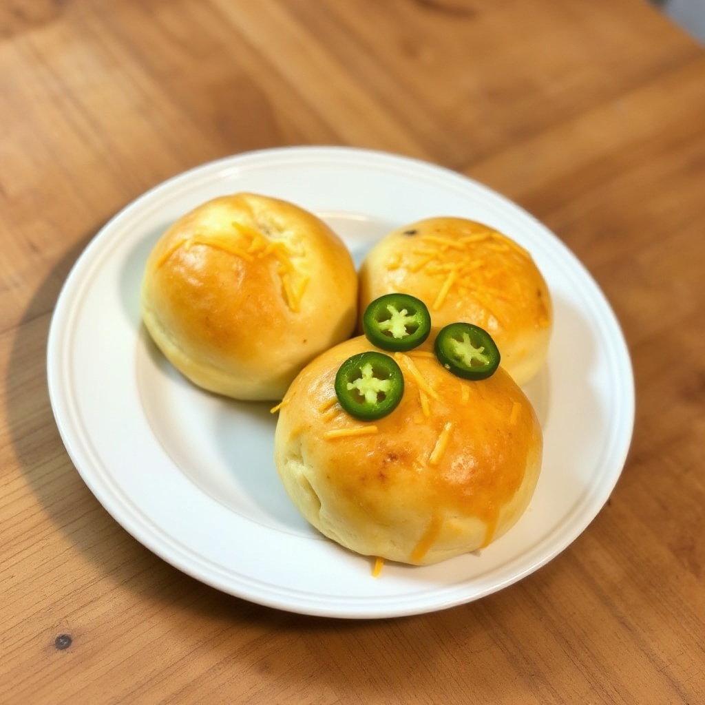 Würzige Cheddar-Jalapeño-Brötchen