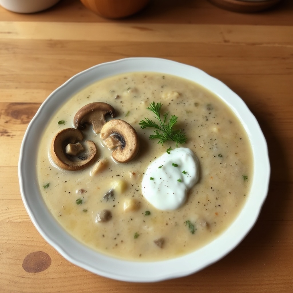 Cremige Ungarische Pilzsuppe