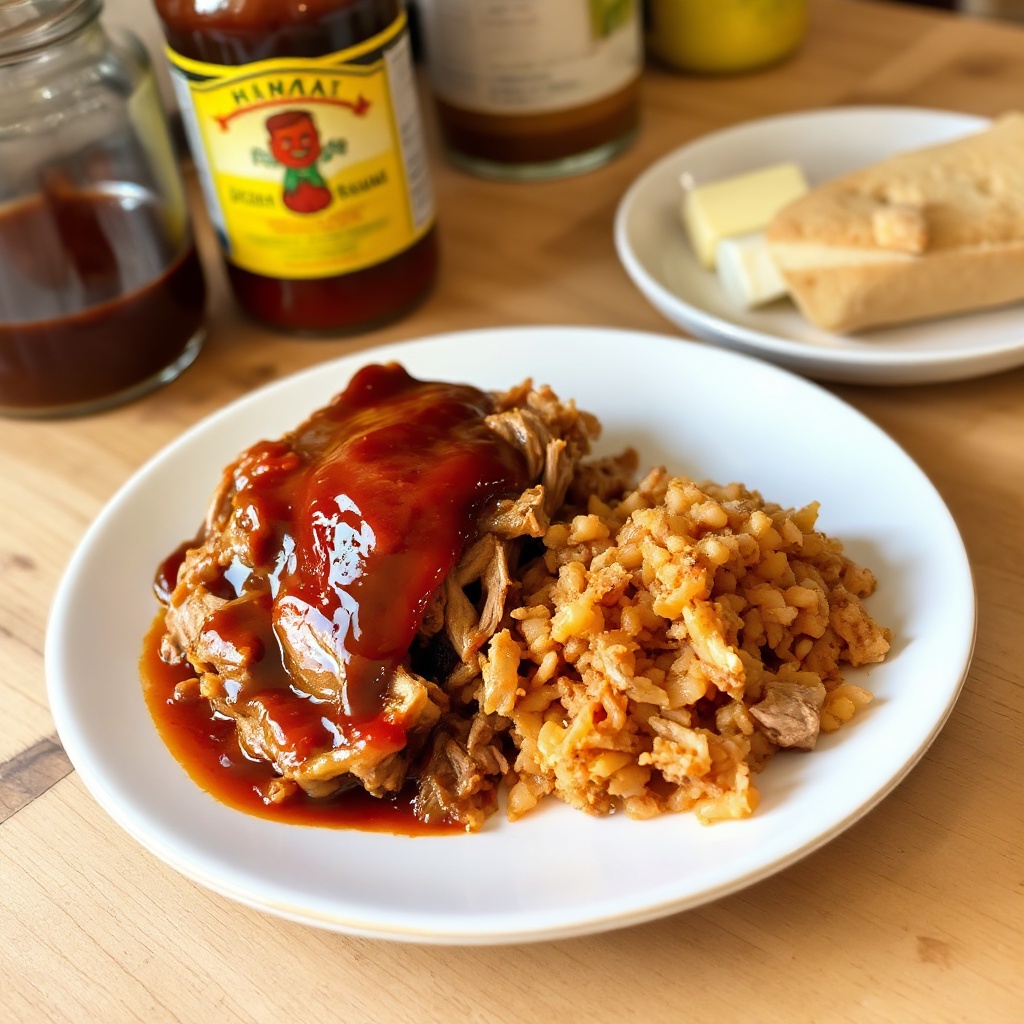 Maiale Sfilacciato Salato con Salsa BBQ Piccante