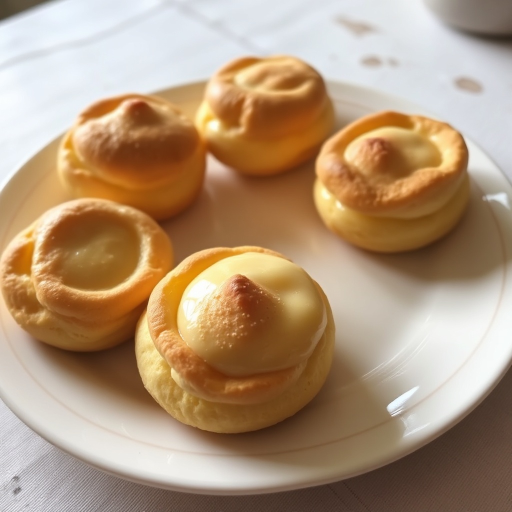 Cream Puffs with Vanilla Custard Filling