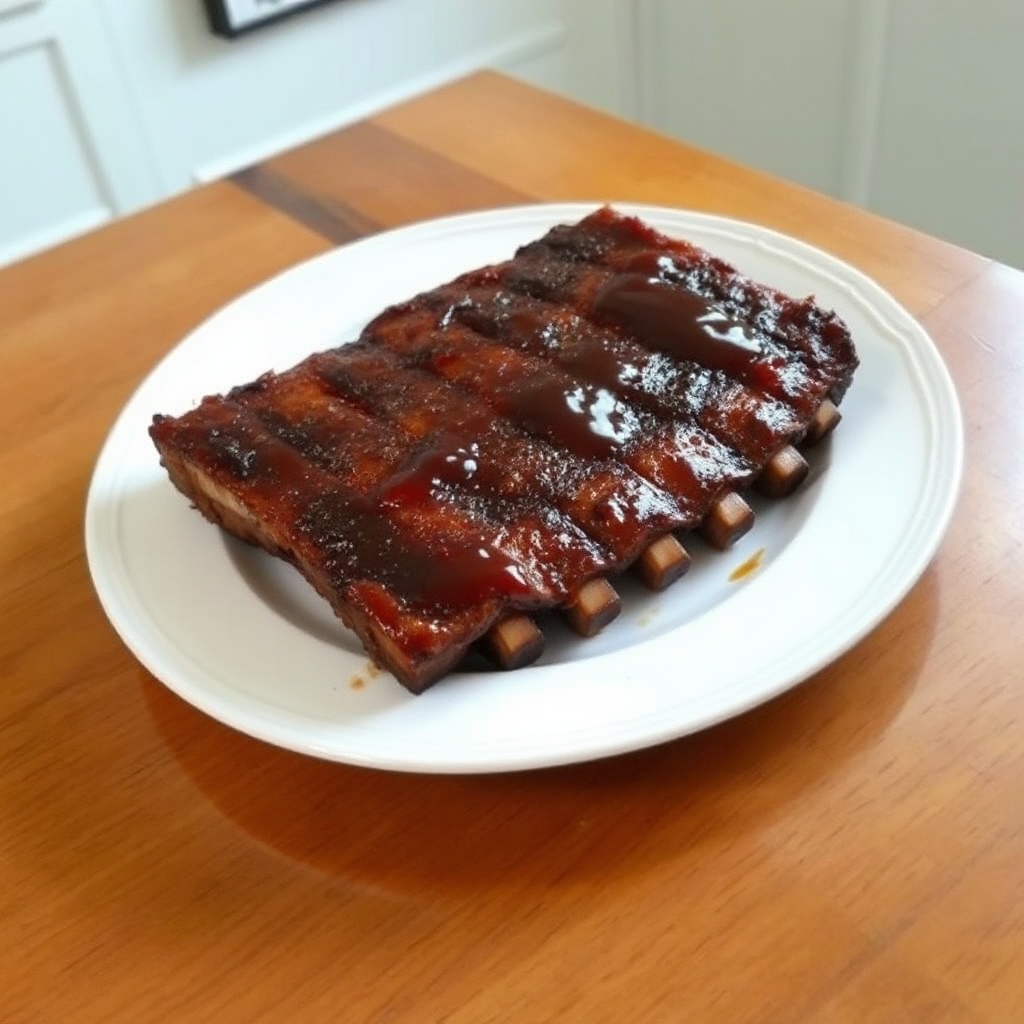 Grilled and Glazed Baby-back Ribs