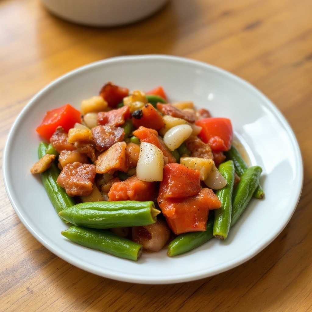Misto Salato di Okra e Pomodori
