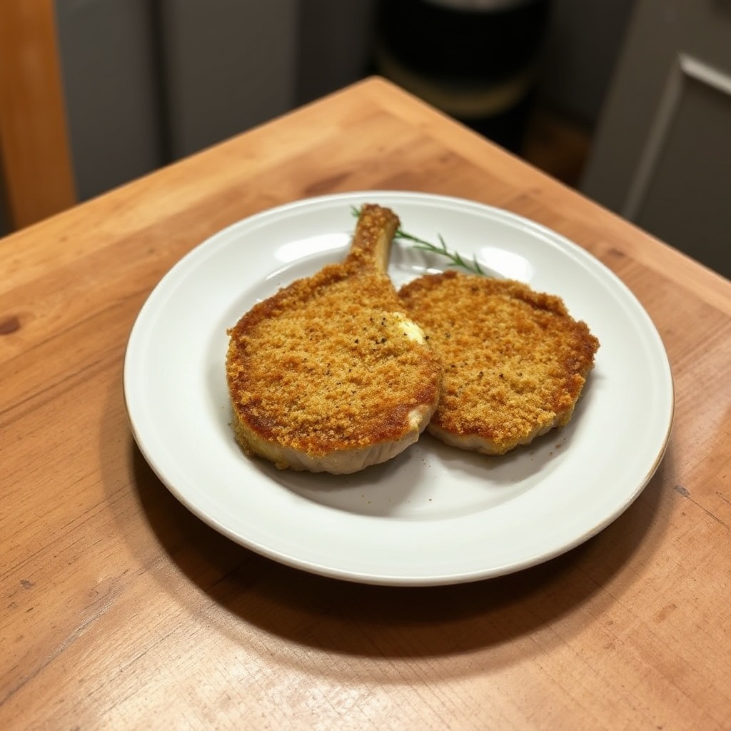 Knusprige Gebackene Schweinekoteletts