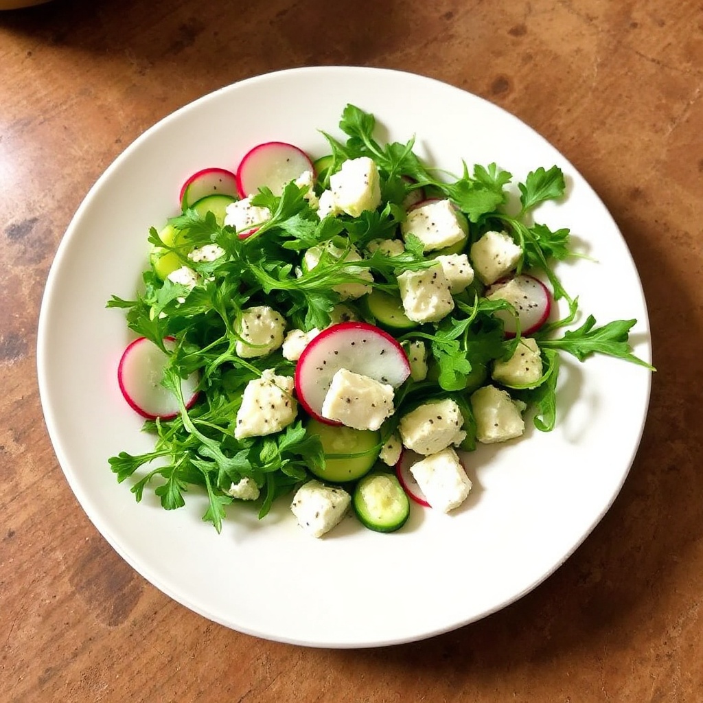 Mediterraner Gurken-Feta-Salat