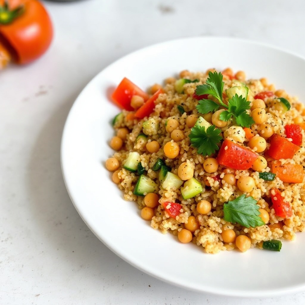 Insalata di Bulgur e Ceci Mediterranea