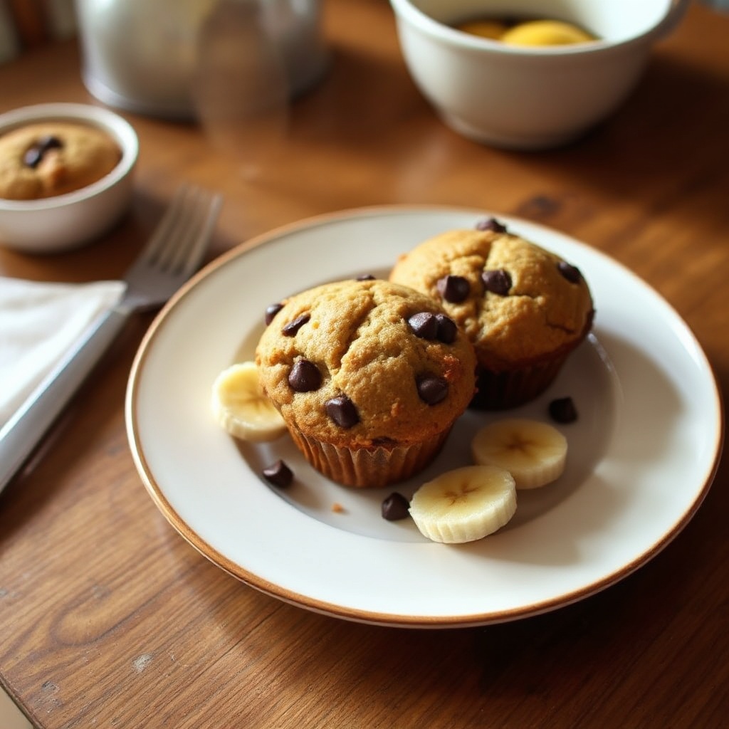 Saftige Bananen-Schokoladen-Muffins