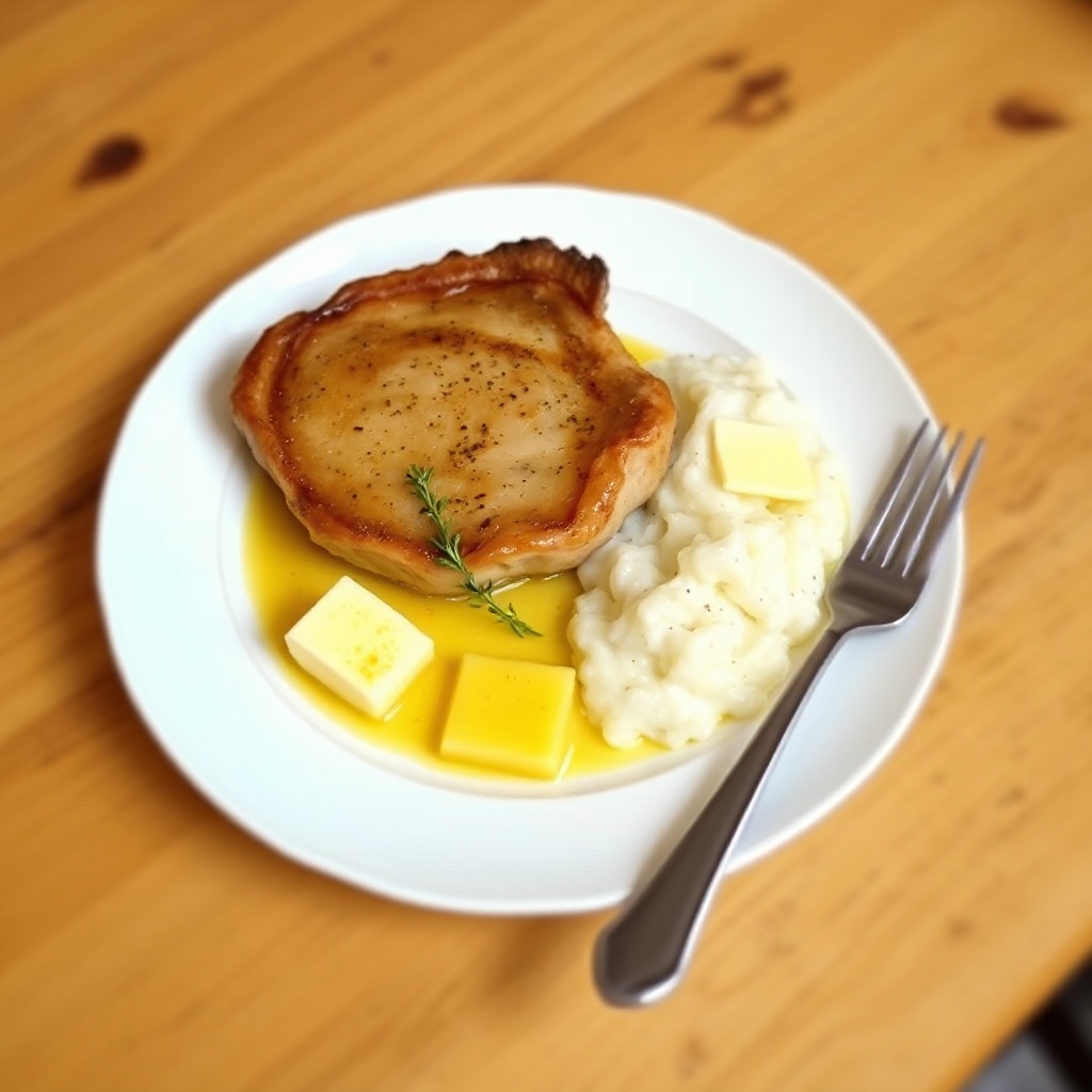 Herzhafte Buttergeschmorte Schweinekoteletts