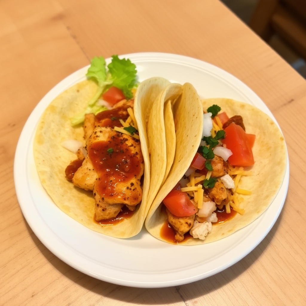 Tacos di Pollo Piccanti con Salsa Chipotle