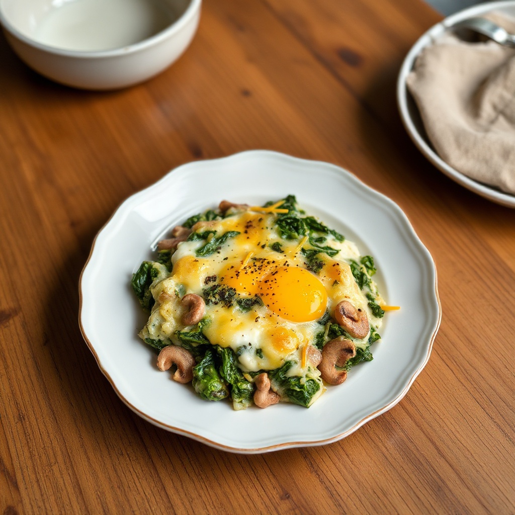 Savory Spinach and Cheese Bake