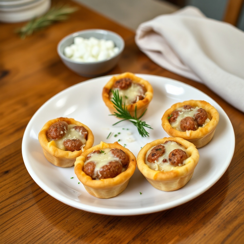 Herzhafte Wurst- und Käsebissen