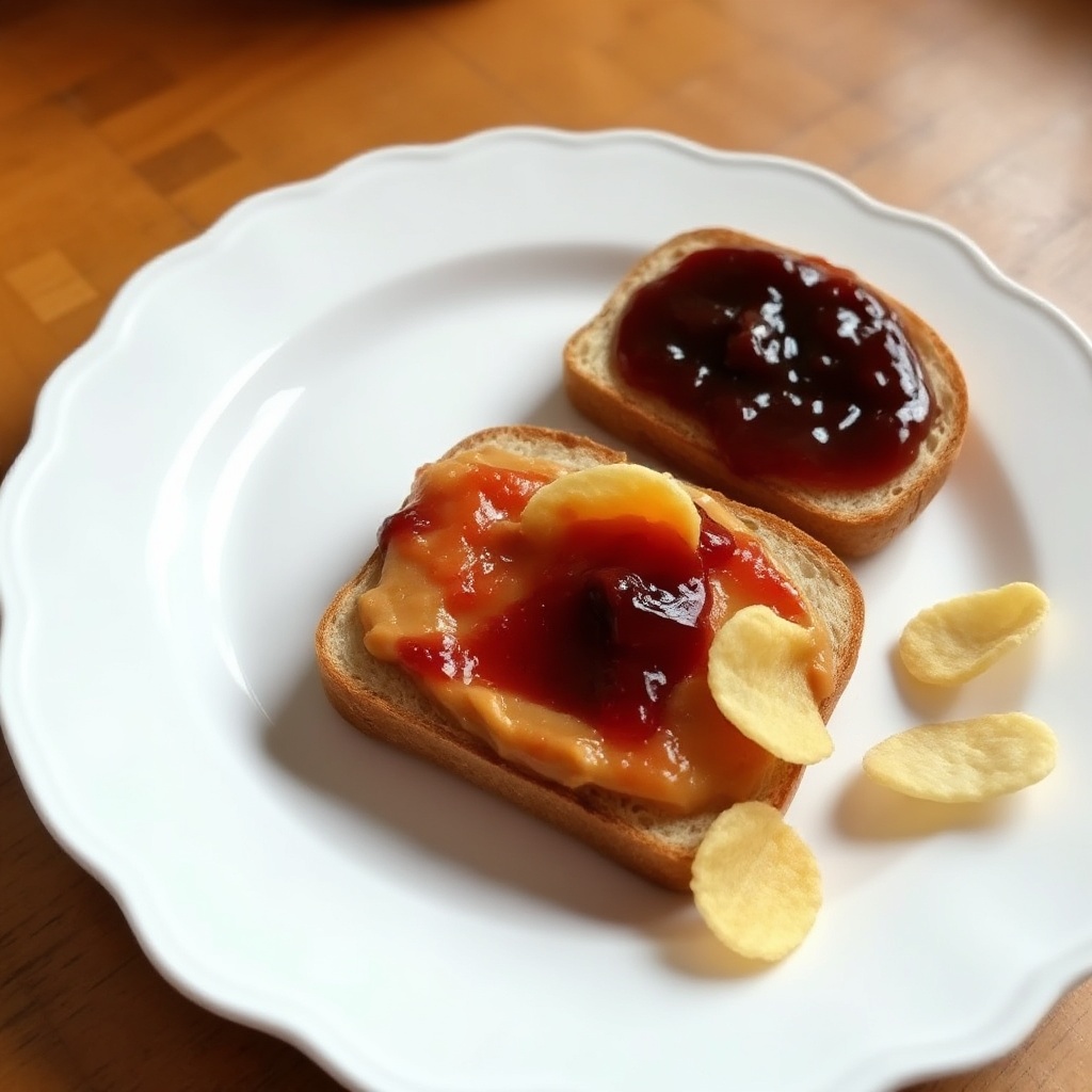 Delizia Croccante di Burro di Arachidi e Marmellata