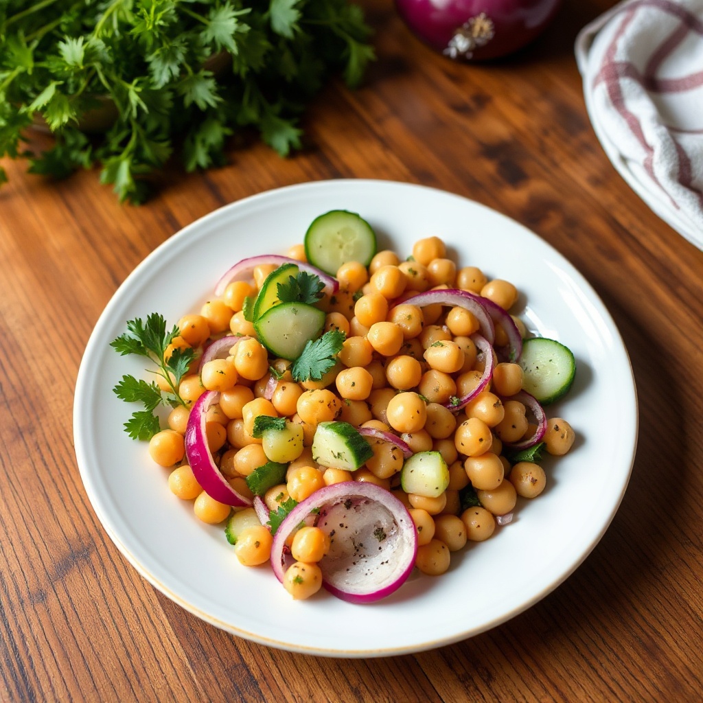 Insalata Mediterranea di Ceci e Cetriolo