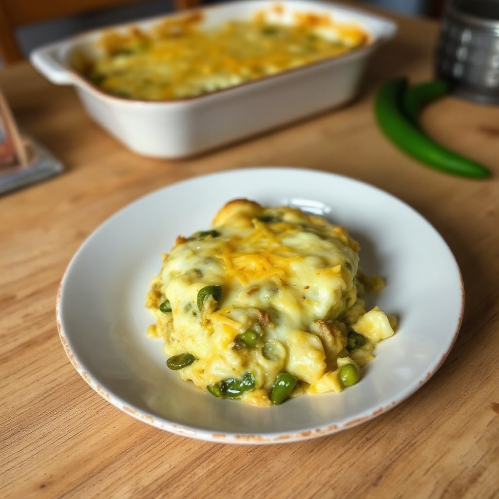 Käse-Grüne-Chili-Ei-Auflauf
