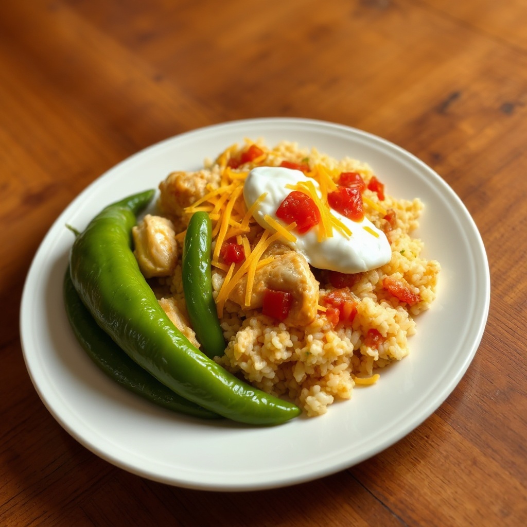 Tex-Mex Hähnchen-Reis-Auflauf