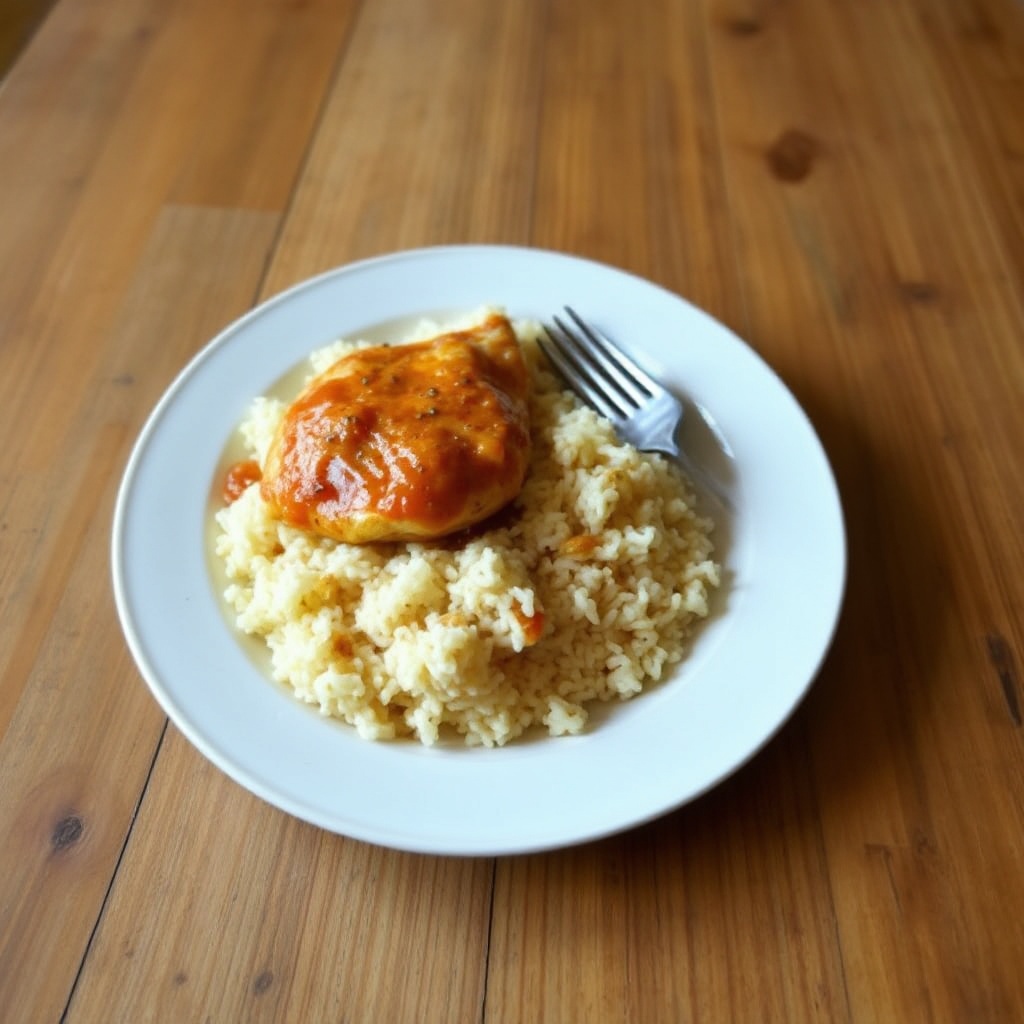 Würziges Gebackenes Hähnchen mit Reis