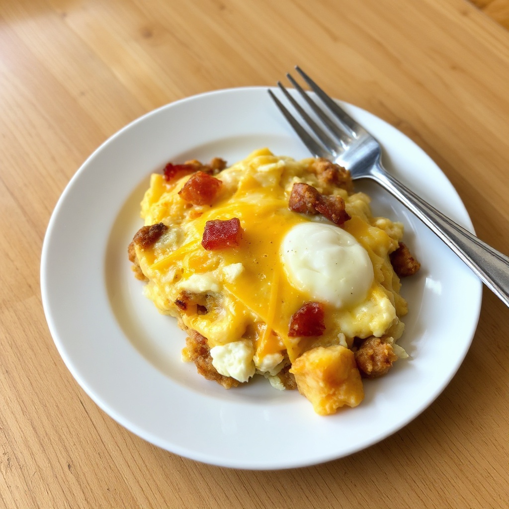 Käse-Frühstücks-Hasselback-Brei