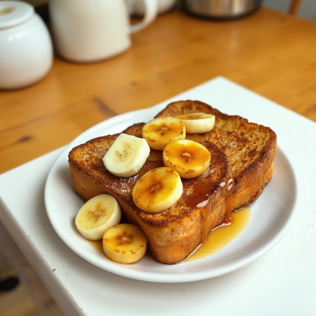 Cinnamon Vanilla French Toast with Caramelized Bananas