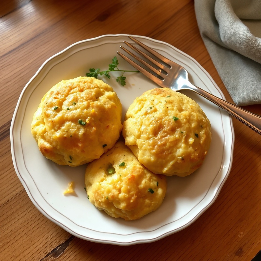 Cheddar and Herb Potato Drop Biscuits