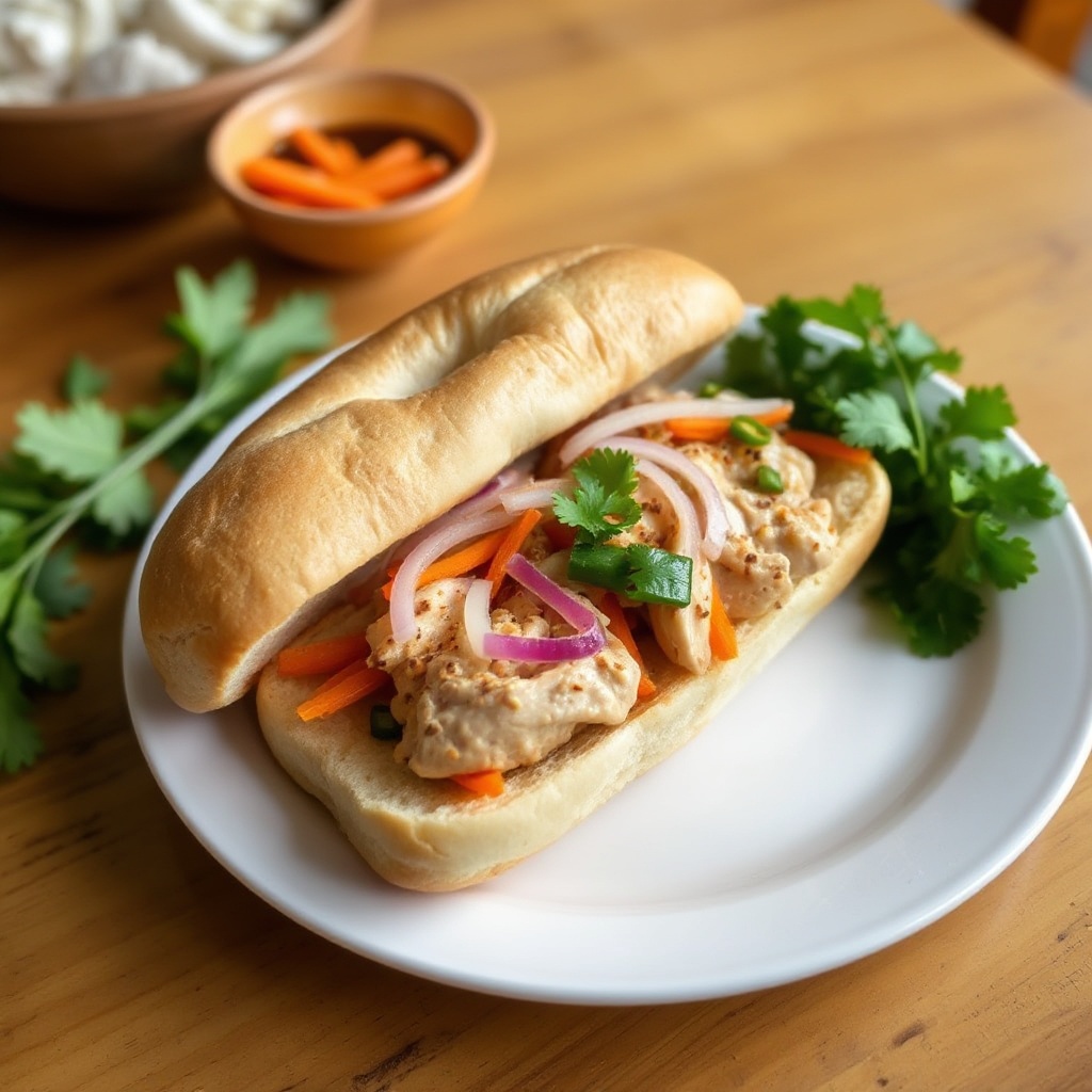 Vietnamesisches Hähnchen Banh Mi