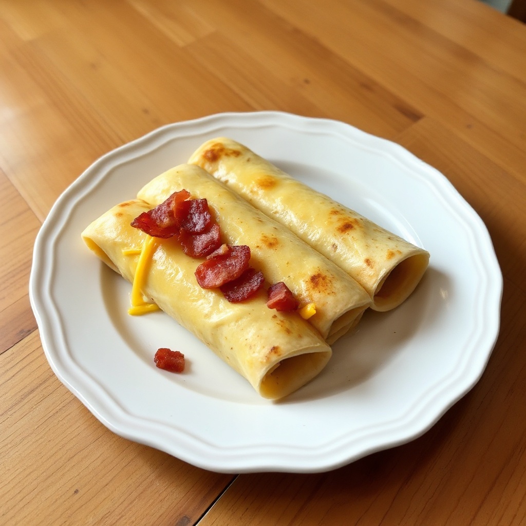 Käse-Bacon-Tortilla-Röllchen