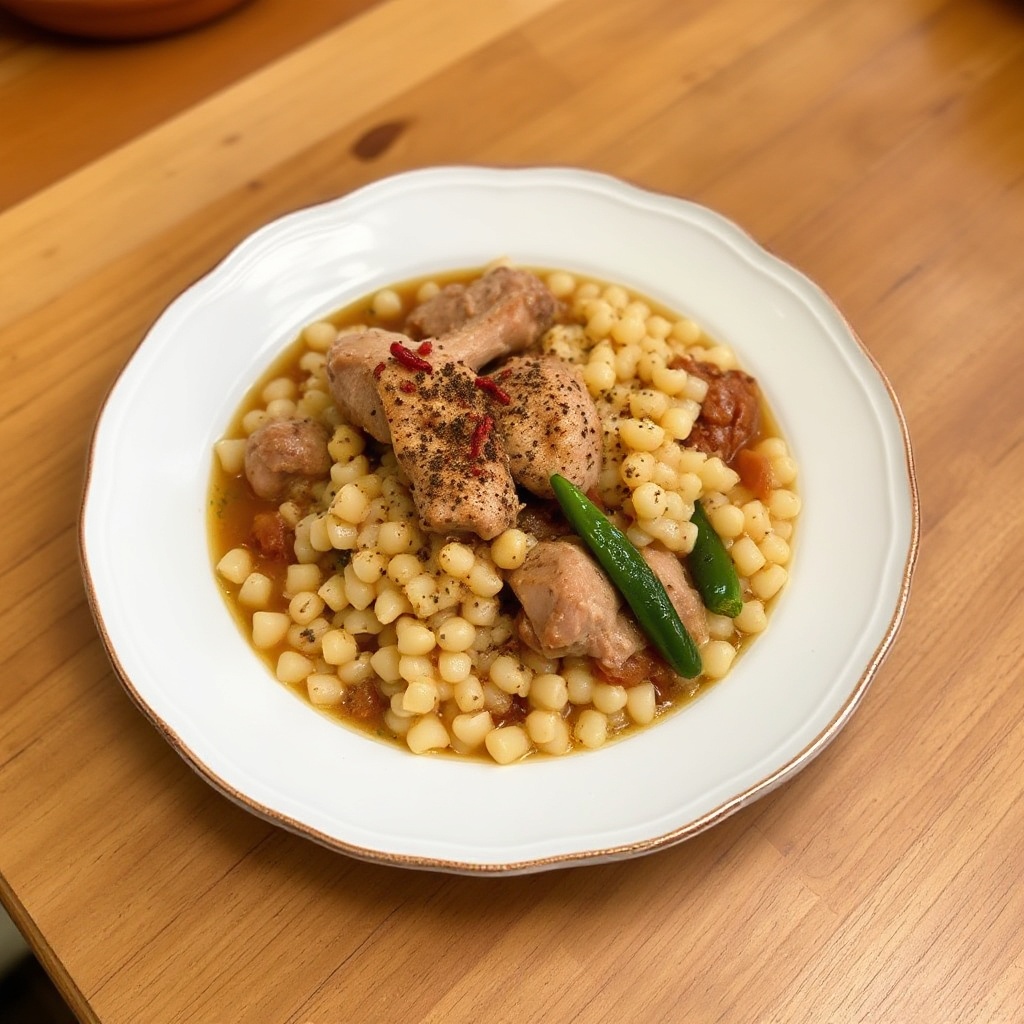 Herzhafter Hominy-Schweineeintopf