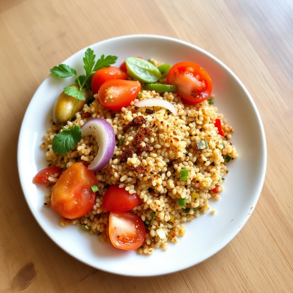 Geschmackvolle Spanische Quinoa-Schüssel