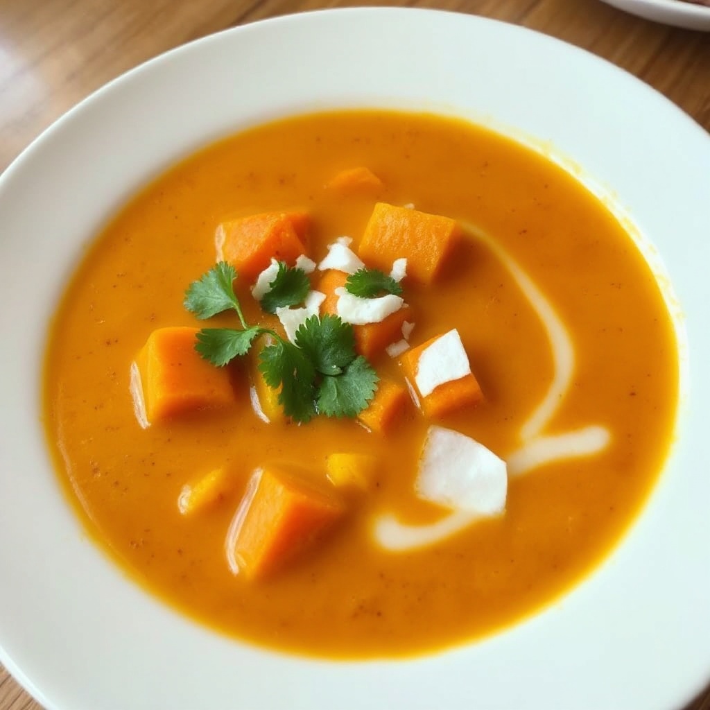 Zuppa di Zucca Butternut Ispirata alla Thailandese