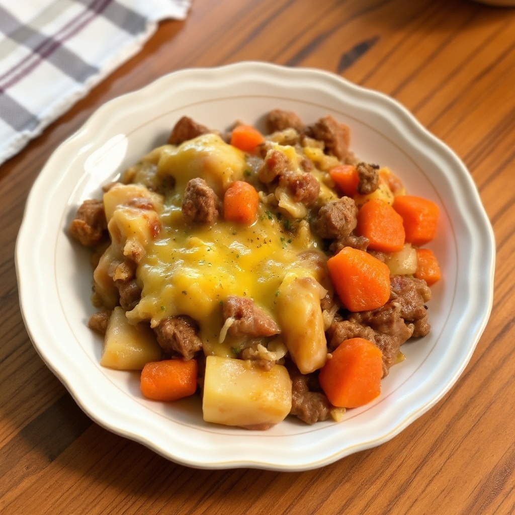 Sformato di Manzo e Patate con Formaggio