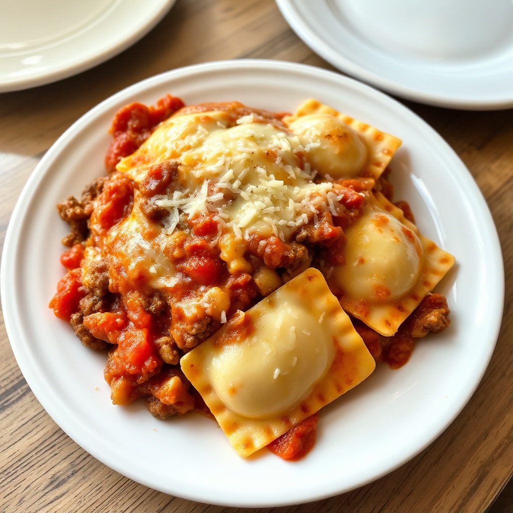 Casseruola di Ravioli al Formaggio al Forno