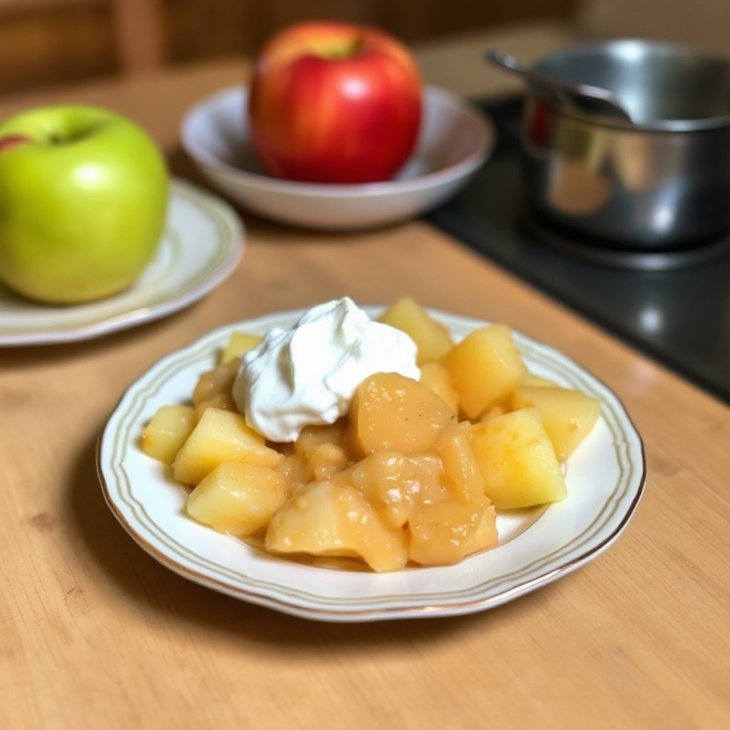 Cremige Butterscotch-Apfel-Delikatesse