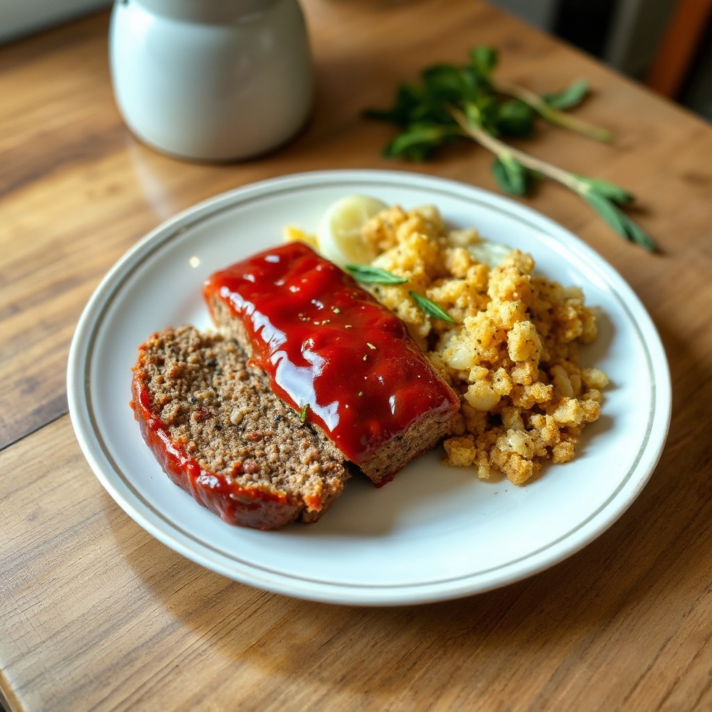 Herzhafter Kräuter-Glasierter Hackbraten