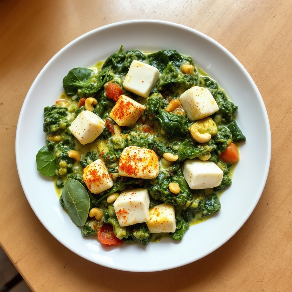 Cremige Spinat Paneer Delikatesse